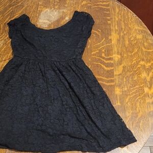 One Clothing Black Lace Kids Dress